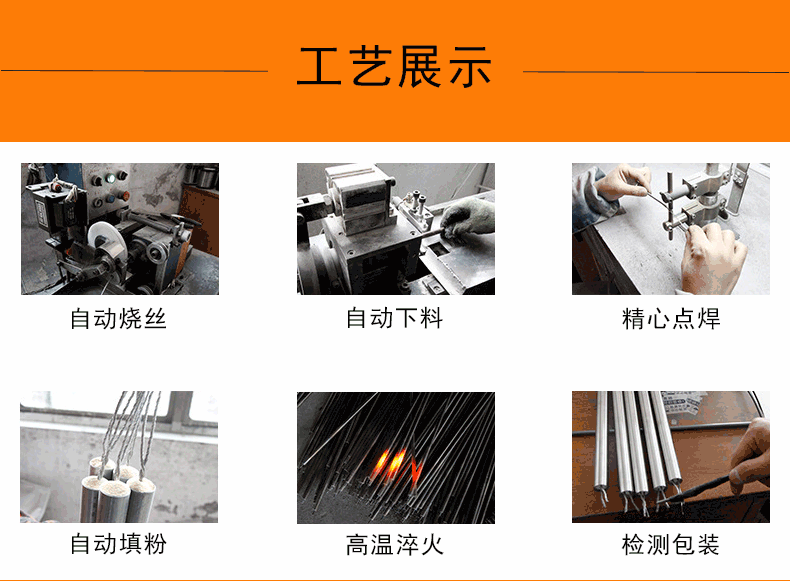 法兰片电热管